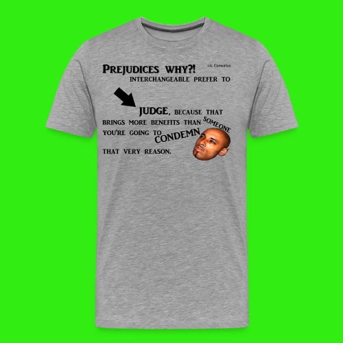 Prejudices why... - Mannen Premium T-shirt