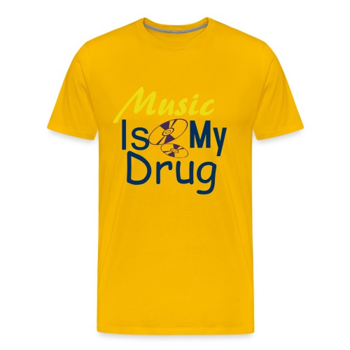 Music is my drug DIZ - Premium T-skjorte for menn