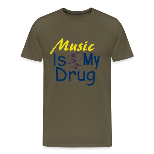 Music is my drug DIZ - Premium T-skjorte for menn