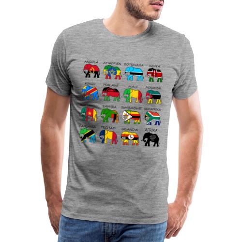 ELEFANTEN AFRIKAS mit Flaggen - Männer Premium T-Shirt