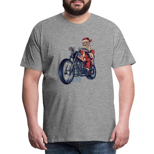 Weihnachtsmann Biker im Vintage Stil - Männer Premium T-Shirt