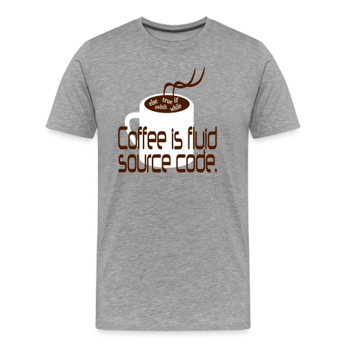 Coffee is source code - Männer Premium T-Shirt