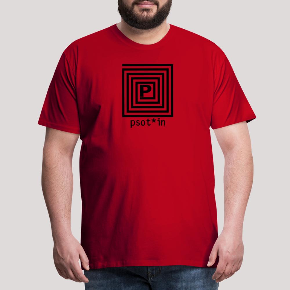 psot*in Schwarz - Männer Premium T-Shirt Rot
