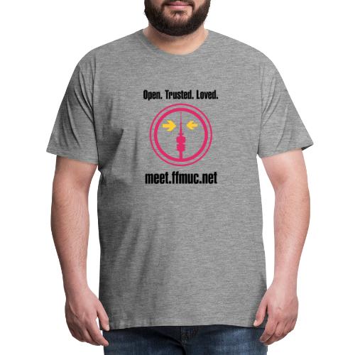 Freifunk Meet - Open-Trusted-Loved - Männer Premium T-Shirt