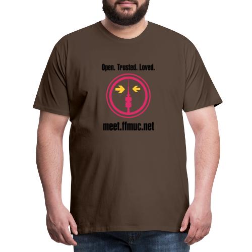 Freifunk Meet - Open-Trusted-Loved - Männer Premium T-Shirt