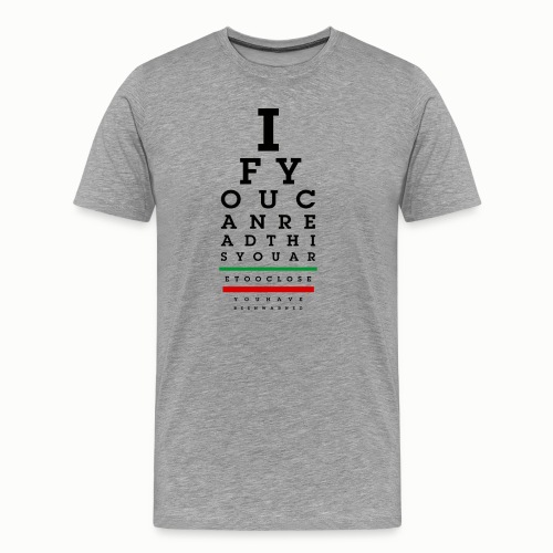 Visual Test Chart for Introverts - Men's Premium T-Shirt