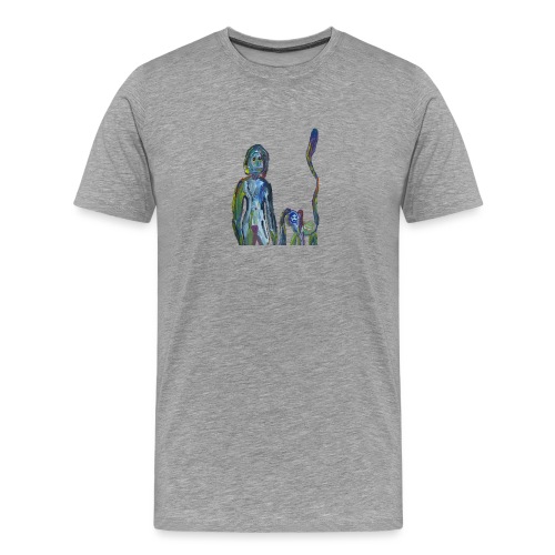 la dame et son animal domestique - T-shirt Premium Homme