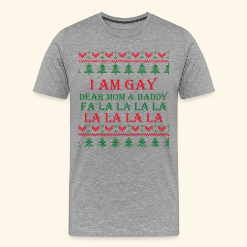 Gay Christmas sweater r+g - Koszulka męska Premium