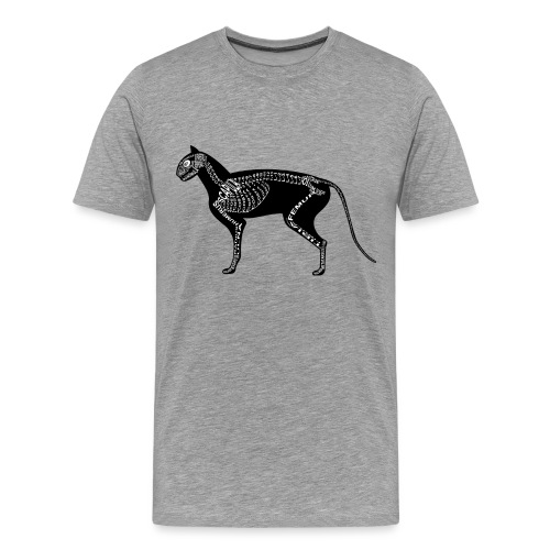 Cat Skeleton - Premium T-skjorte for menn