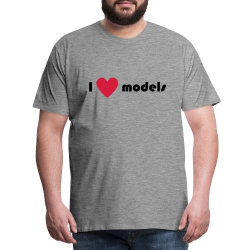 I love models - Mannen Premium T-shirt