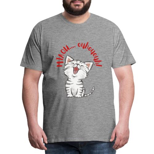 Chat gris miaou - T-shirt Premium Homme