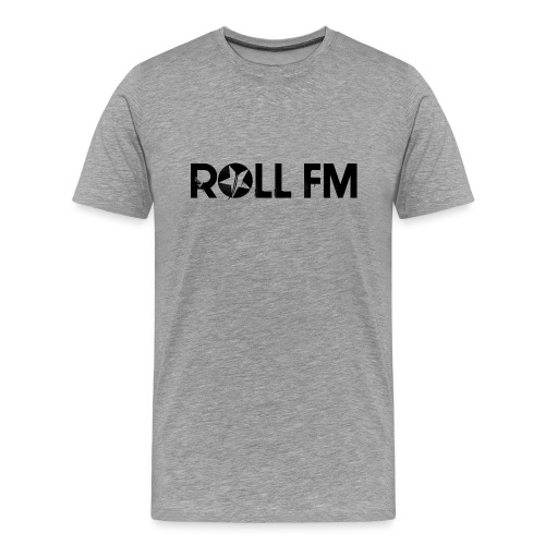 Roll FM - Black - Miesten premium t-paita