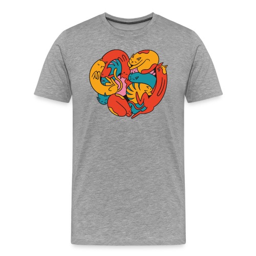 Corazón de Gatitos - Camiseta premium hombre