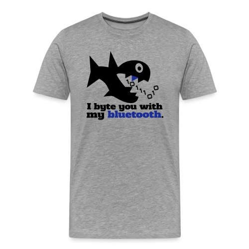 Byte you Nerd Fisch Blueooth - Männer Premium T-Shirt