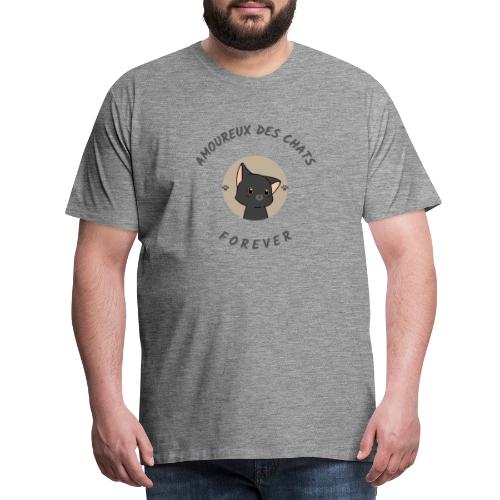 Amoureux des chats forever - T-shirt Premium Homme