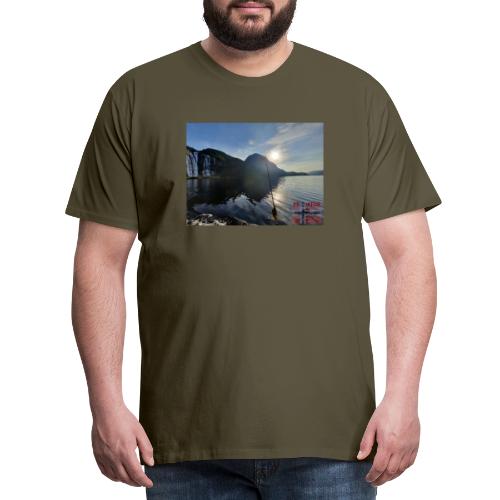 Laukelandswasserfall im Dalsfjorden - Männer Premium T-Shirt
