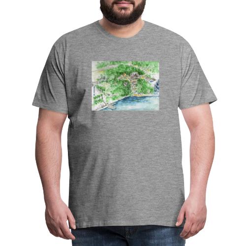 Den grønne byen ved Kolbotnvannet - Premium T-skjorte for menn