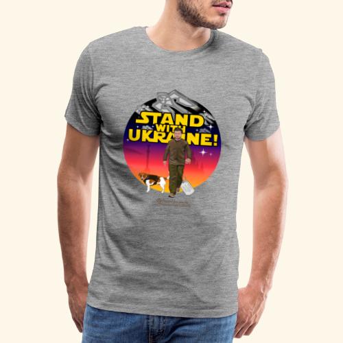 Ukraine Slogan Stand with Ukraine - Männer Premium T-Shirt