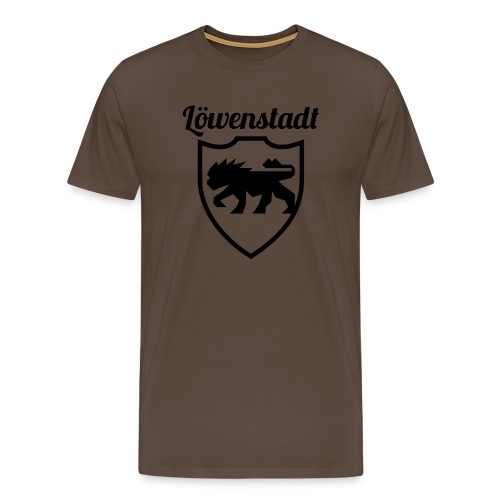 Löwenstadt Design 2 schwarz - Männer Premium T-Shirt
