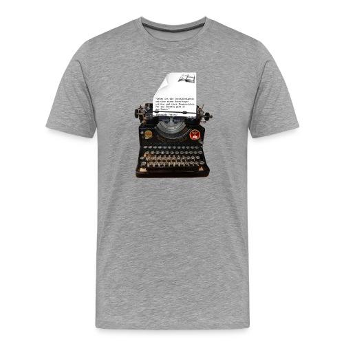 Schreibmaschine+Zitat - Männer Premium T-Shirt