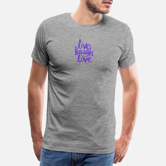 Selv tak vinter Fortæl mig LEV GRIN ELSK' Premium T-shirt mænd | Spreadshirt