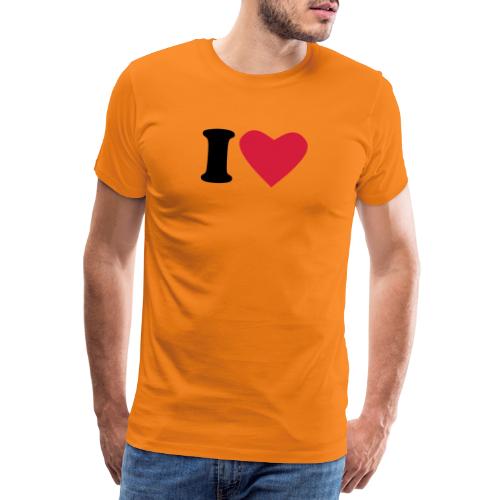 I heart - Premium T-skjorte for menn