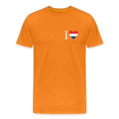 Ik hou van Nederland | Hart met rood wit blauw - Mannen Premium T-shirt