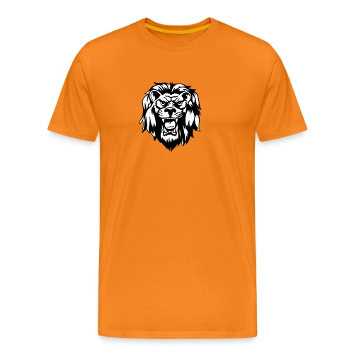 00 lion head black vector - Men's Premium T-Shirt