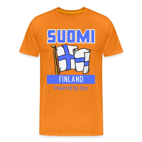 Suomi Finland powered by Sisu - Miesten premium t-paita