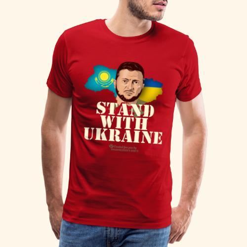 Ukraine Kasachstan - Männer Premium T-Shirt