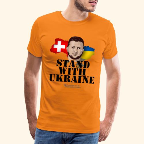 Ukraine Schweiz Unterstützer Design - Männer Premium T-Shirt