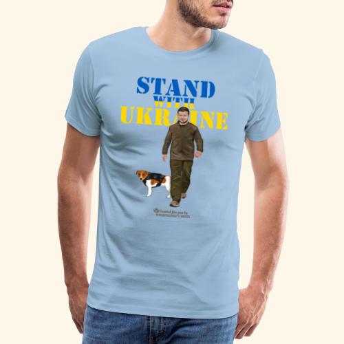 Ukraine Zelensky Patron Stand with Ukraine - Männer Premium T-Shirt