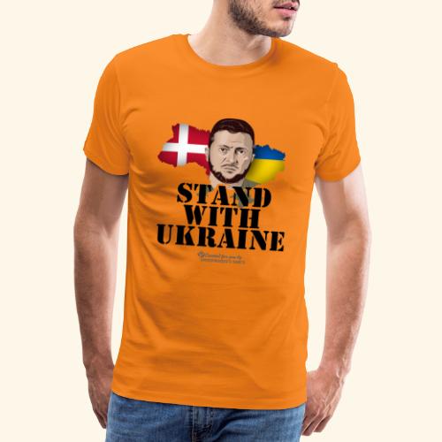 Ukraine Denmark Unterstützer T-Shirt Design - Männer Premium T-Shirt
