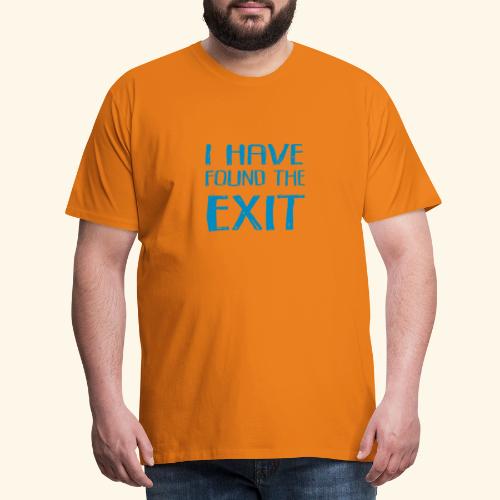 Text Exit Blue - Premium-T-shirt herr