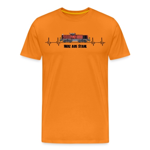 V90 Herz aus Stahl - Rangierlok Lokrangierführer - Männer Premium T-Shirt