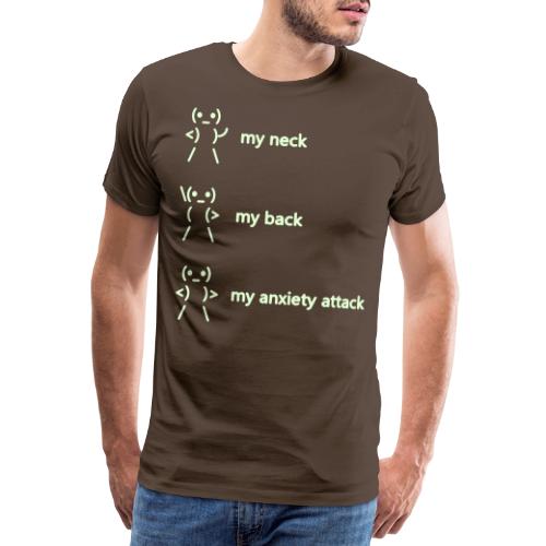 neck back anxiety attack - Men's Premium T-Shirt