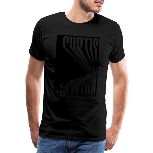 Curtis Newton black&white 3D [black] - Männer Premium T-Shirt