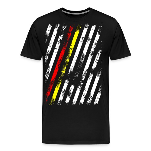 Stripes Weiß Rot Gelb - Männer Premium T-Shirt