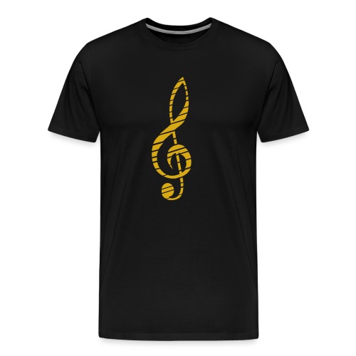 Goldenes Musik Schlüssel Symbol Chopped Up - Men's Premium T-Shirt
