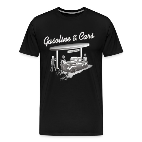 Vintage Car an Tankstelle - Männer Premium T-Shirt
