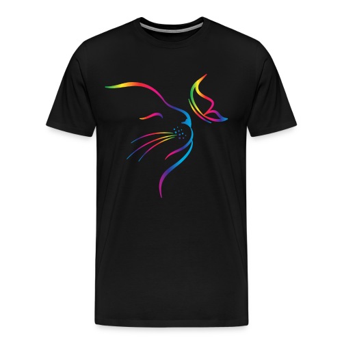 Vorschau: rainbow butterfly cat - Männer Premium T-Shirt
