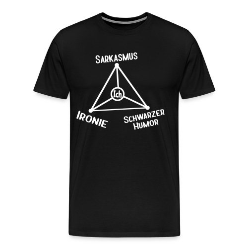 Ironie Sarkasmus Schwarzer Humor Nerd Dreieck - Männer Premium T-Shirt