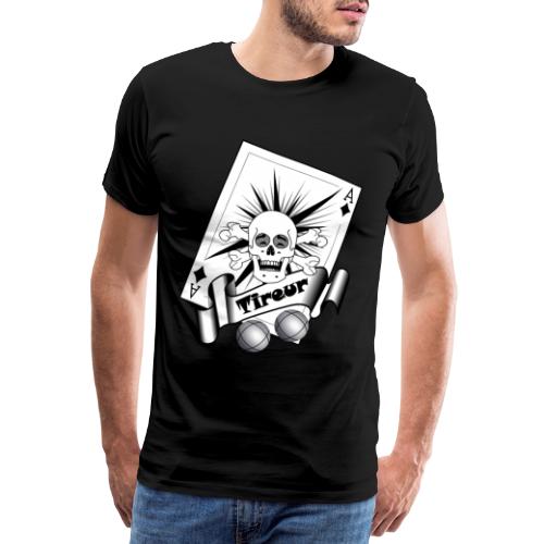 t shirt petanque tireur crane rieur carreau boules - T-shirt Premium Homme
