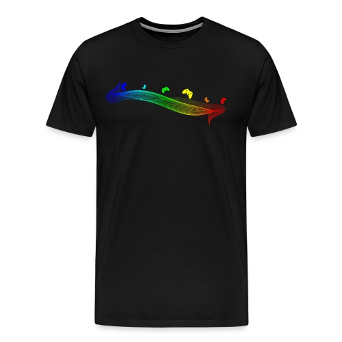 Gamepad Spectrum by JuiceMan Benji - Men's Premium T-Shirt
