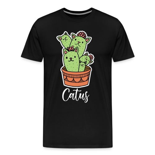 Catus Pflanze oder Tier Katze Kaktus lustig - Männer Premium T-Shirt