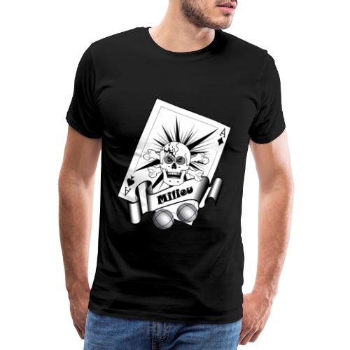 t shirt petanque milieu crane as pointe tir boules - T-shirt Premium Homme