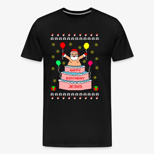 Happy Birthday Jesus Ugly Christmas - Männer Premium T-Shirt