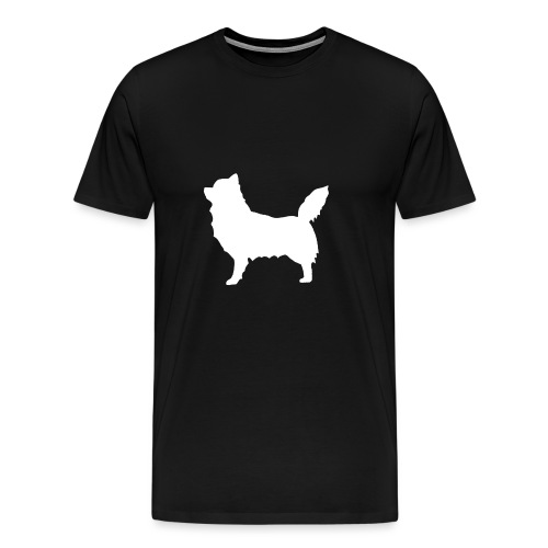 Chihuahua pitkakarva valkoinen - Miesten premium t-paita