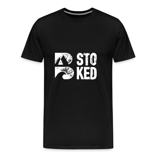 bstoked logo white - Men's Premium T-Shirt