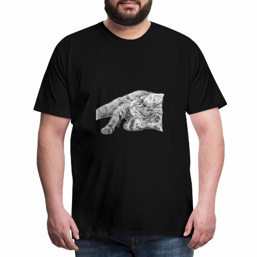 Kitten grauer Bleistift - Männer Premium T-Shirt